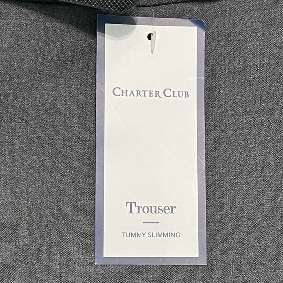 Charter Club Belted Trouser Pants Charcoal Gray 4 - Picture 8 of 13